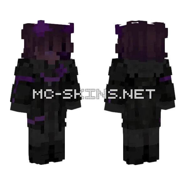 Purple Demon Minecraft skin, front and back