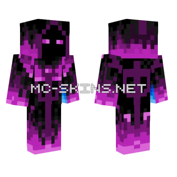 Purple Demon Minecraft skin, front and back