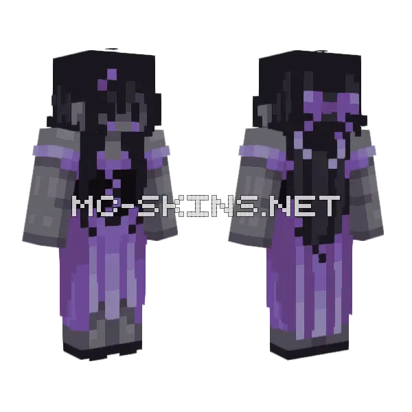 Purple Demon Boy Minecraft skin, front and back