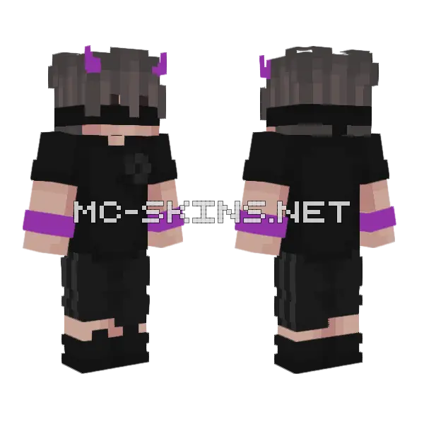 Purple Devil Skin Minecraft skin, front and back