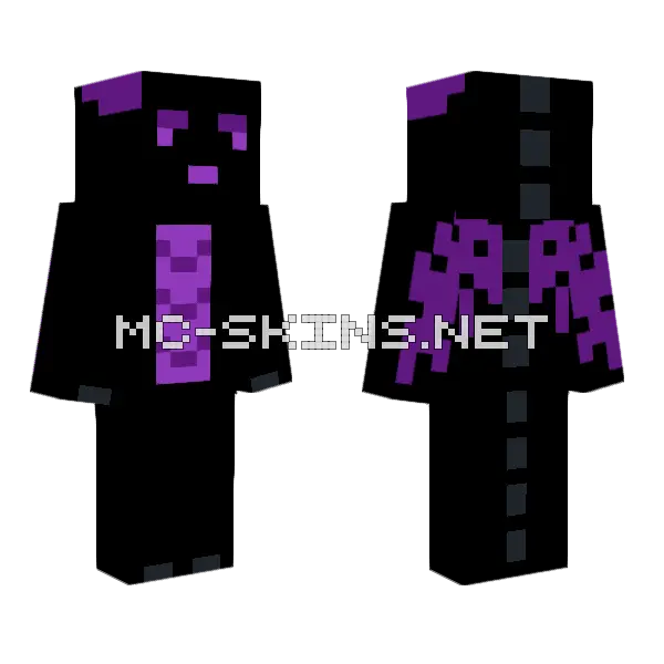 Purple Dragon Minecraft skin, front and back