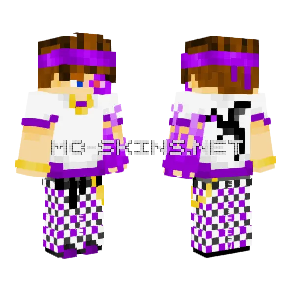 Purple Dragon Skin Minecraft skin, front and back