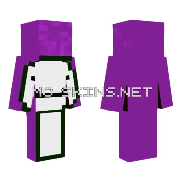 Purple Dream Minecraft skin, front and back