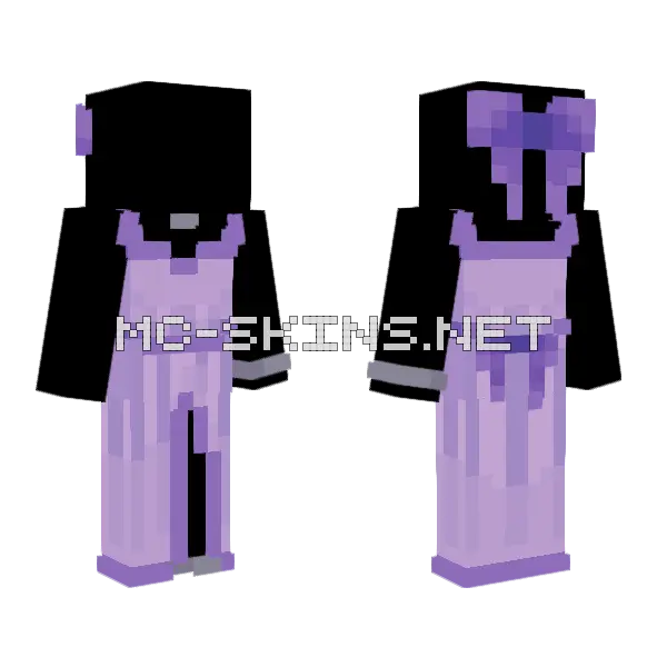 Purple Dress Base Minecraft skin, front and back