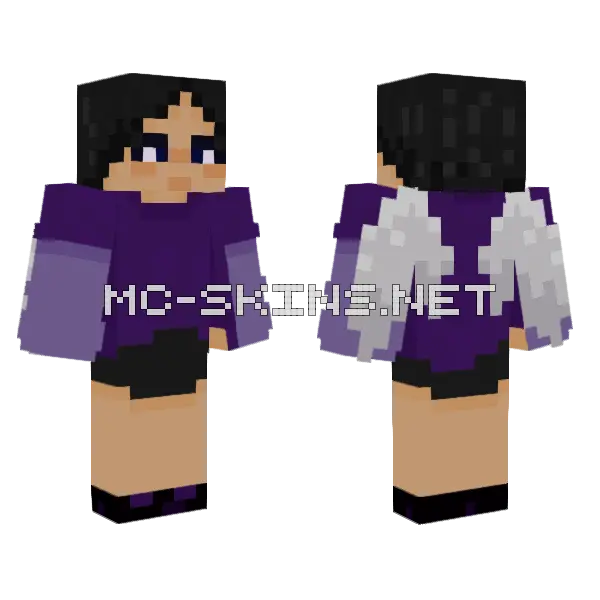 Purple Dress Girl, front and back