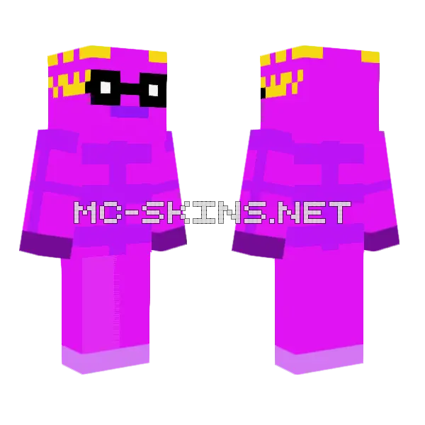 Purple Dude Minecraft skin, front and back