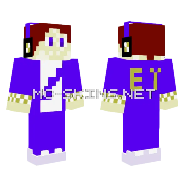 Purple Eyeball Creature, front and back