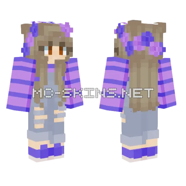 Purple Flower Girl, front and back
