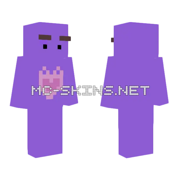 Purple Ghost Minecraft skin, front and back