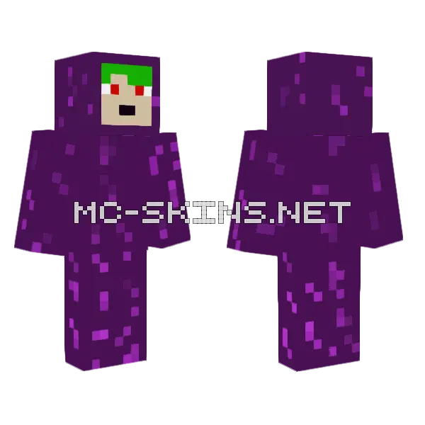 Purple Glitch Boy, front and back