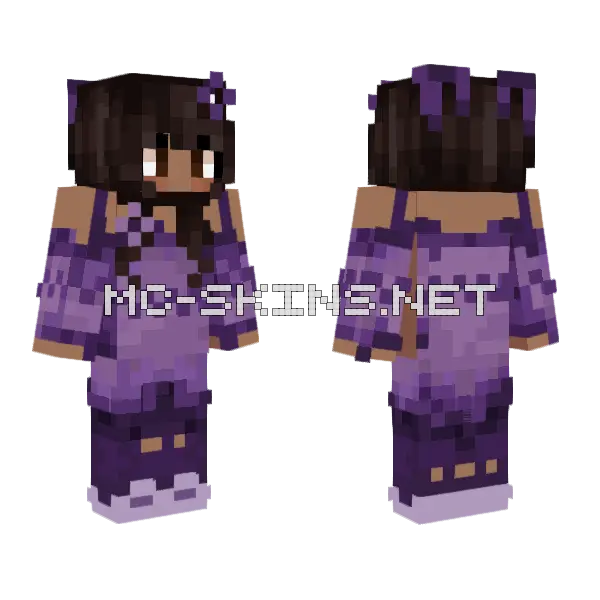 Purple Goth Dress, front and back