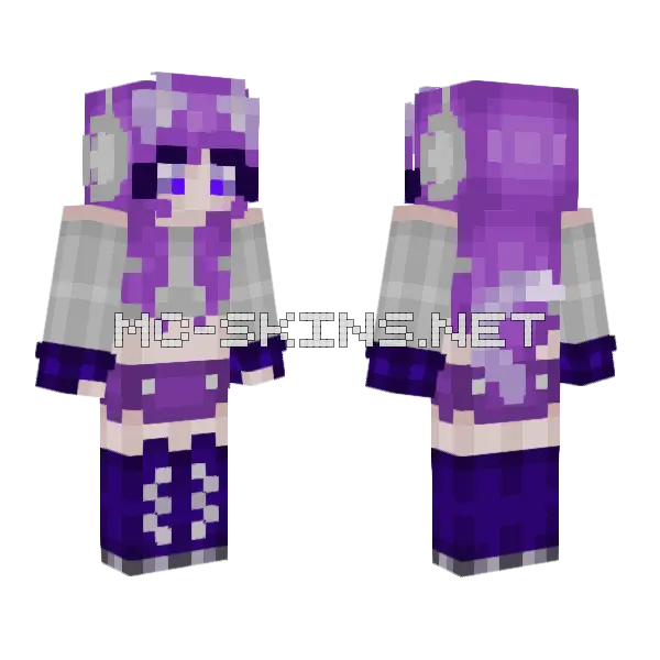 Purple Goth Girl, front and back
