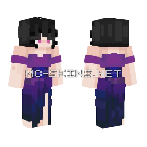Purple Goth Girl, front and back