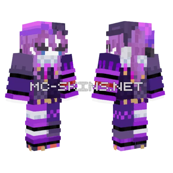 Purple Goth Outfit, front and back