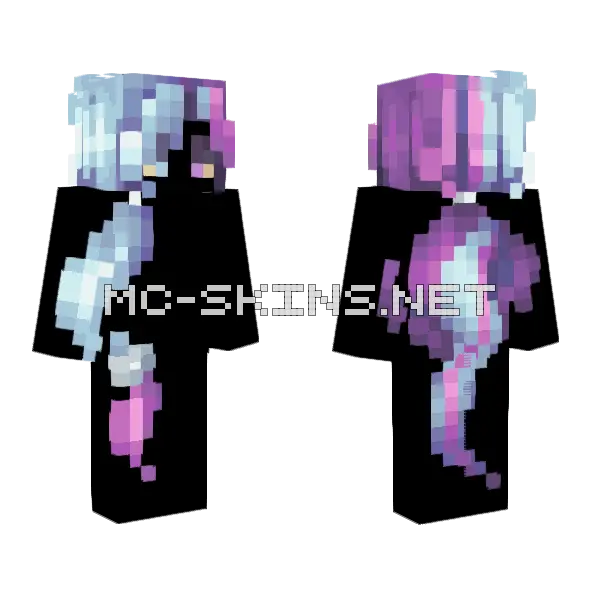 Purple Gradient Hoodie, front and back