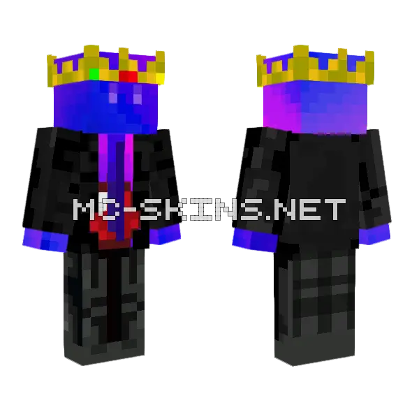 Purple Gradient Suit Minecraft skin, front and back