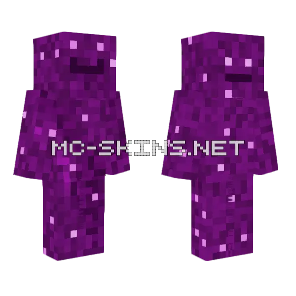 Purple Guy Minecraft skin, front and back
