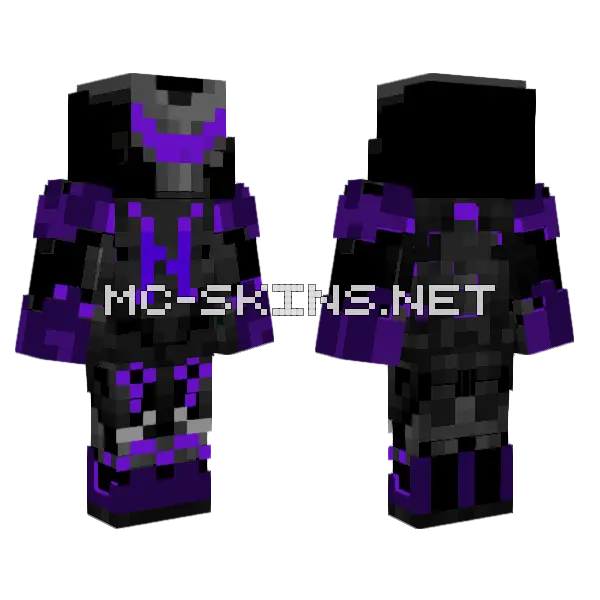 Purple Guy Minecraft skin, front and back