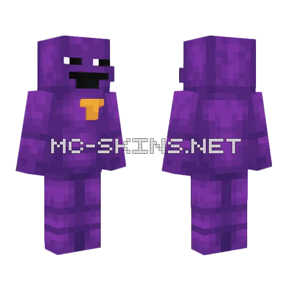 Purple Guy Minecraft skin, front and back