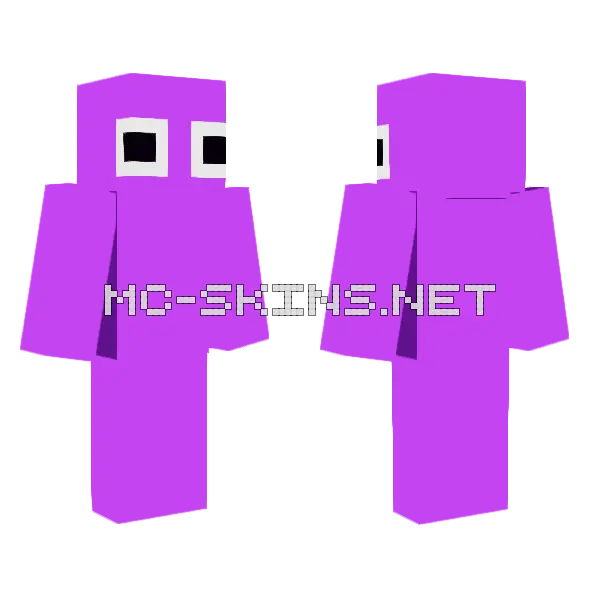 Purple Guy Minecraft skin, front and back