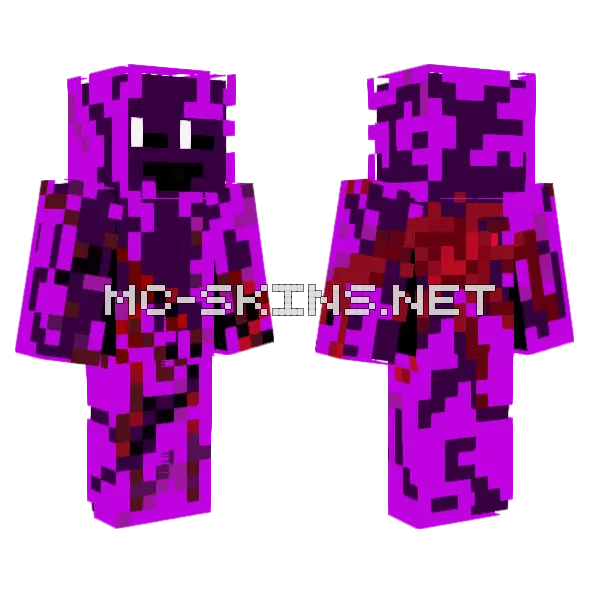 Purple Guy Minecraft skin, front and back