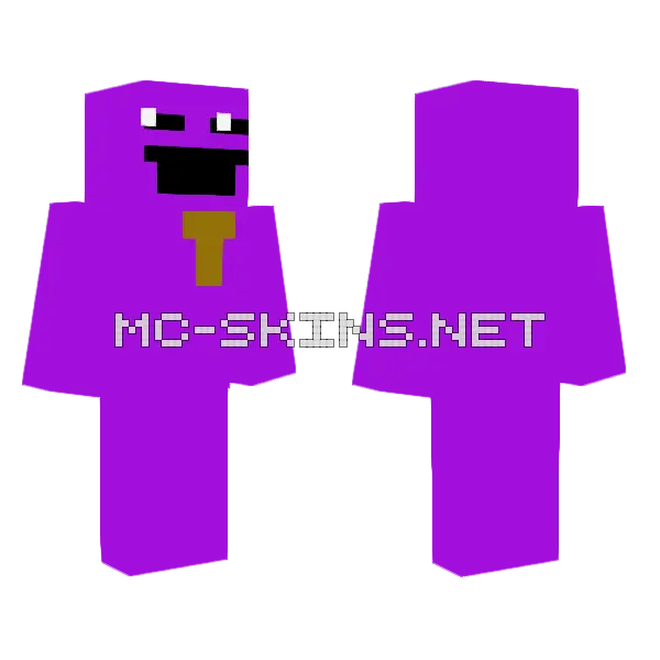 Purple Guy FNAF Minecraft skin, front and back