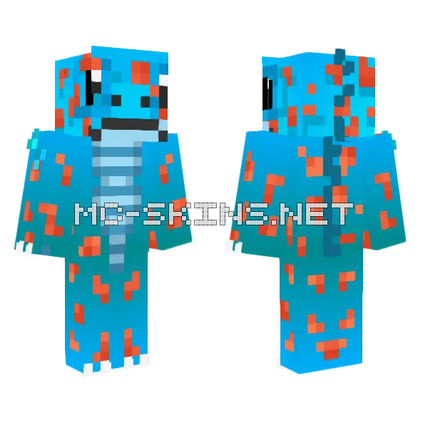 Purple Guy Gecko Minecraft skin, front and back