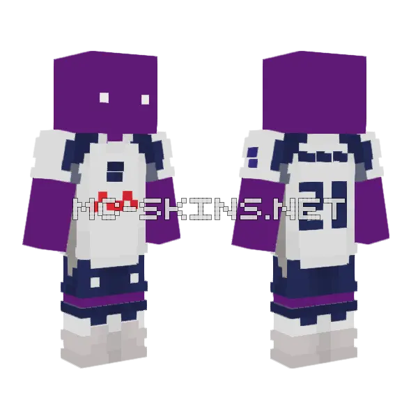 Purple Guy Tottenham, front and back