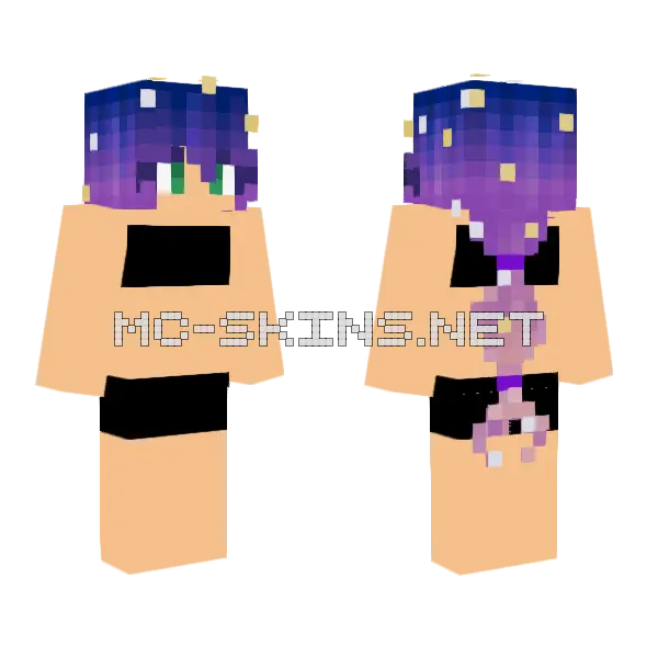 Purple Hair Girl, front and back