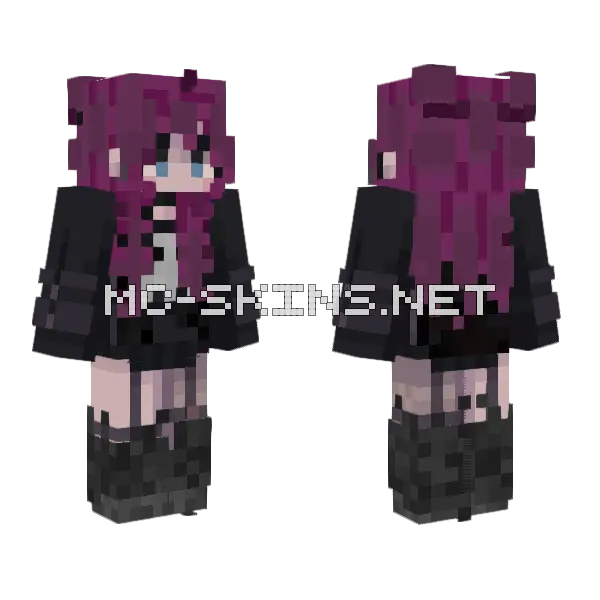 Purple Hair Girl, front and back