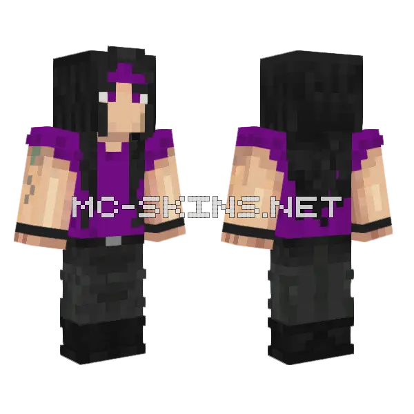 Purple Hair Hoodie, front and back