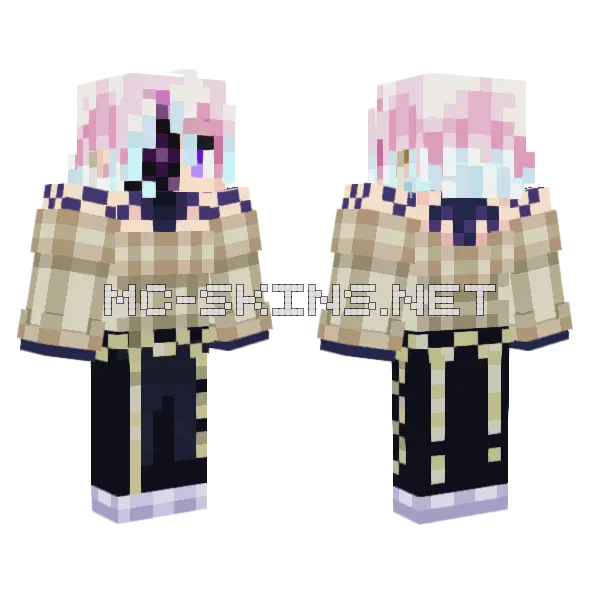 Purple Hair Mage, front and back