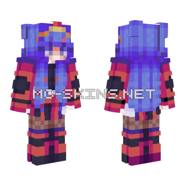 Purple Haired Girl, front and back