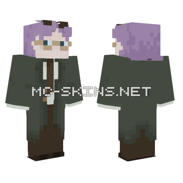 Purple Haired Girl, front and back