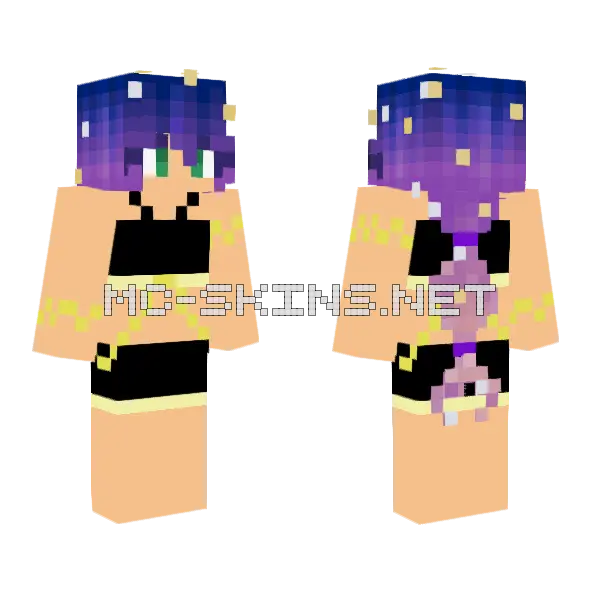 Purple Haired Girl, front and back