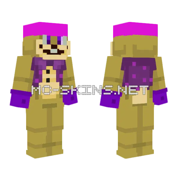 Purple Hat Bear, front and back