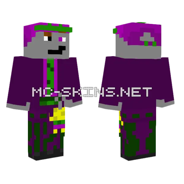 Purple Hooded Figure, front and back