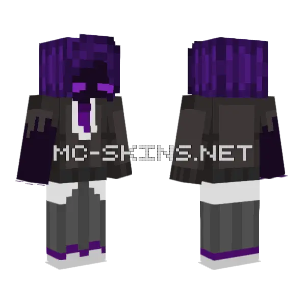 Purple Hooded Figure, front and back