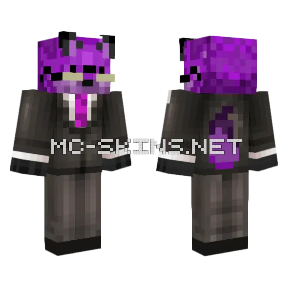 Purple Hooded Figure, front and back