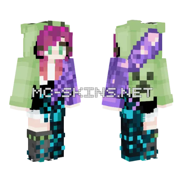 Purple Hooded Figure, front and back