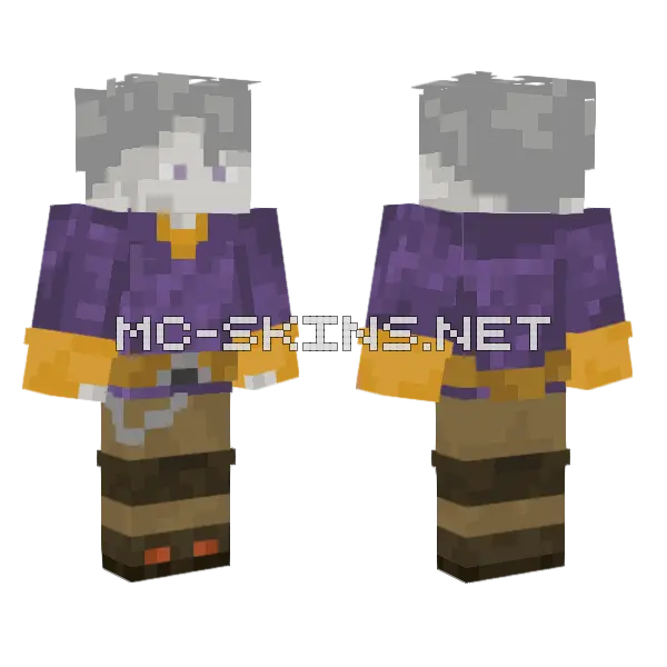Purple Hooded Figure, front and back
