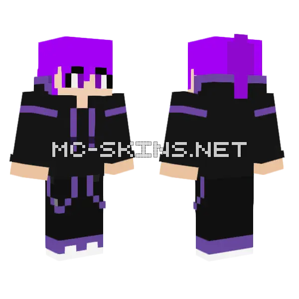 Purple Hooded Figure, front and back