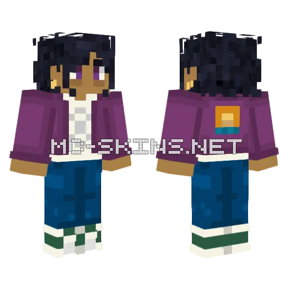 Purple Hooded Figure, front and back