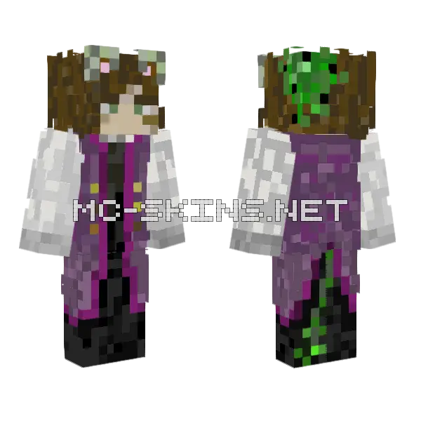 Purple Hooded Figure, front and back