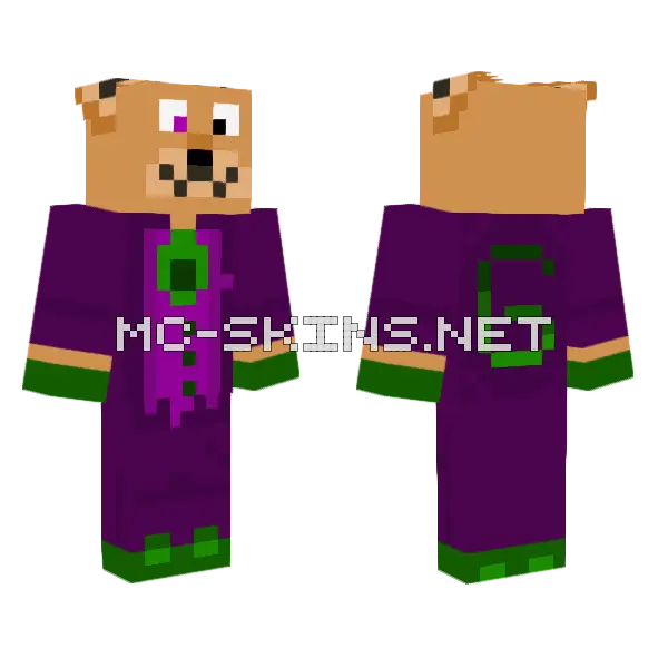 Purple Jester Outfit, front and back