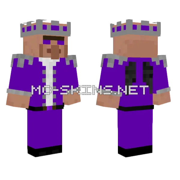 Purple Joe 3 Minecraft skin, front and back