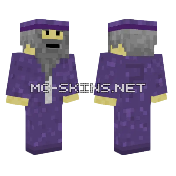 Purple Knight Armor Minecraft skin, front and back