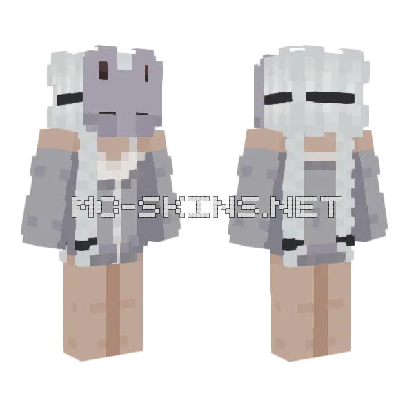 Purple Knot Minecraft skin, front and back