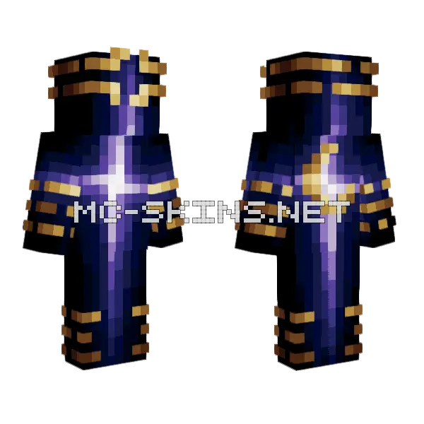 Purple Lightning Skin Minecraft skin, front and back
