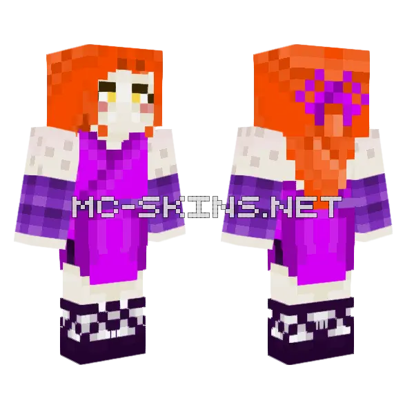 Purple Mage Outfit, front and back